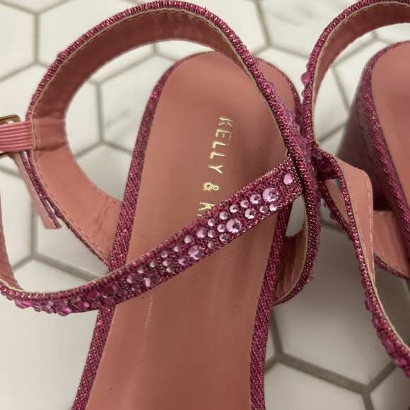 Kelly & Katie Pink Sequin Girl’s Sandals, Sz 2 - Picture 3 of 4